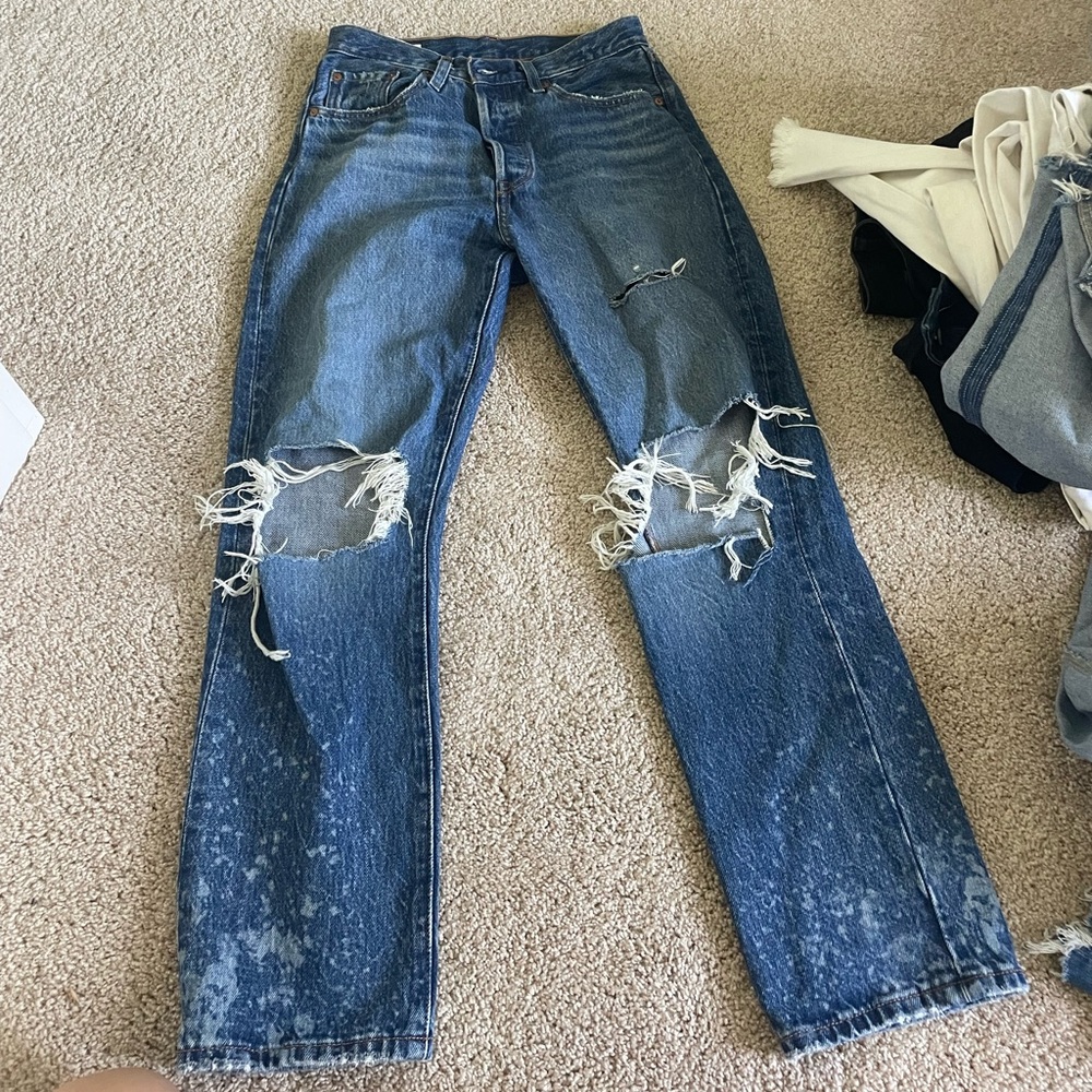 Levi’s selvedge jeans Pacific Ocean blue size 25